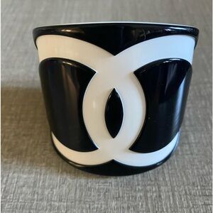 Chanel Cuff Bracelet, Black and White